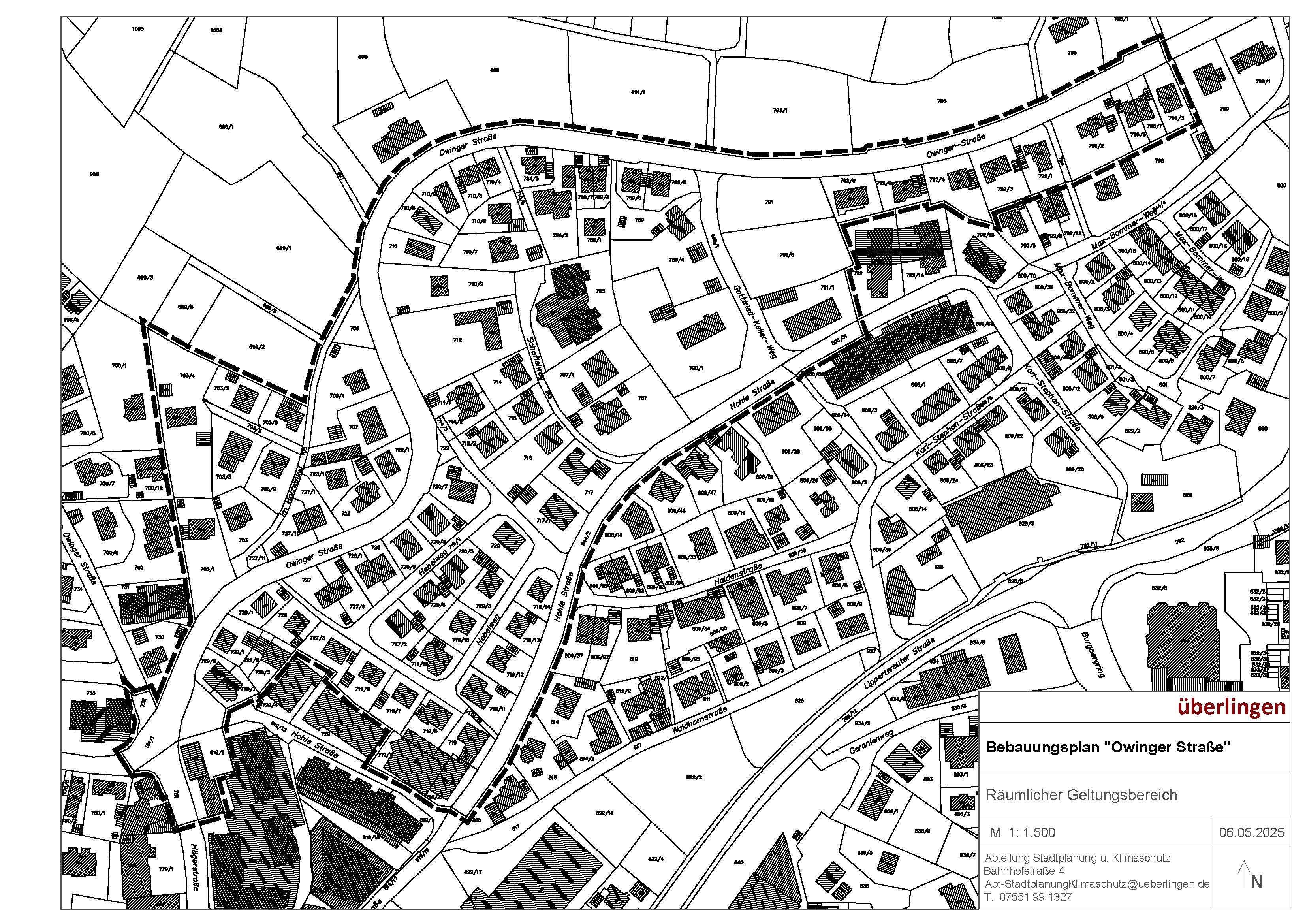 Geltungsbereich Bebauungsplan "Owinger Straße"